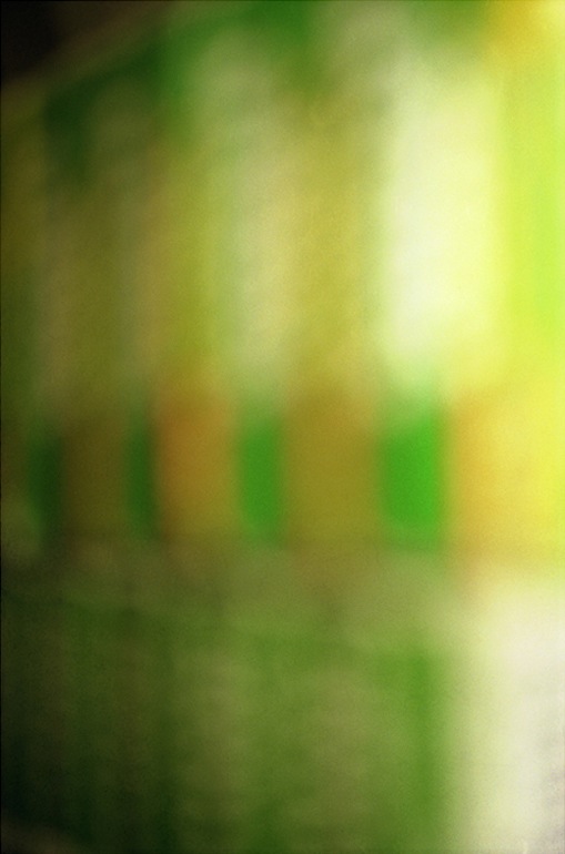 Vertical fading green and yellow diagonal lines